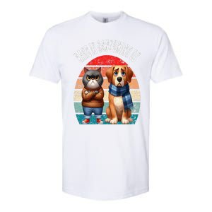 Cat & Dog Retro Silly Staring Rage Is Consuming Us Softstyle CVC T-Shirt