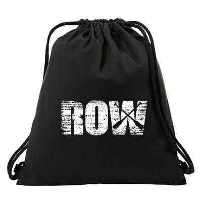 Cool Distressed Rowing For Rowers Drawstring Bag