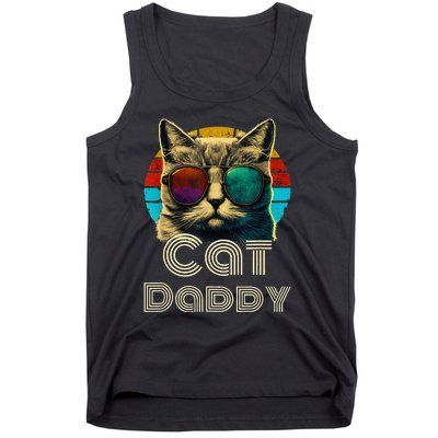 Cat Daddy, Retro Cat Dad, 80s, 90s, Vintage Tank Top