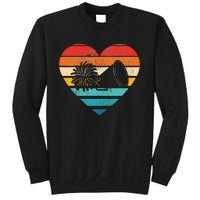 Cheerleading Design Retro Heart Shape Vintage Sweatshirt