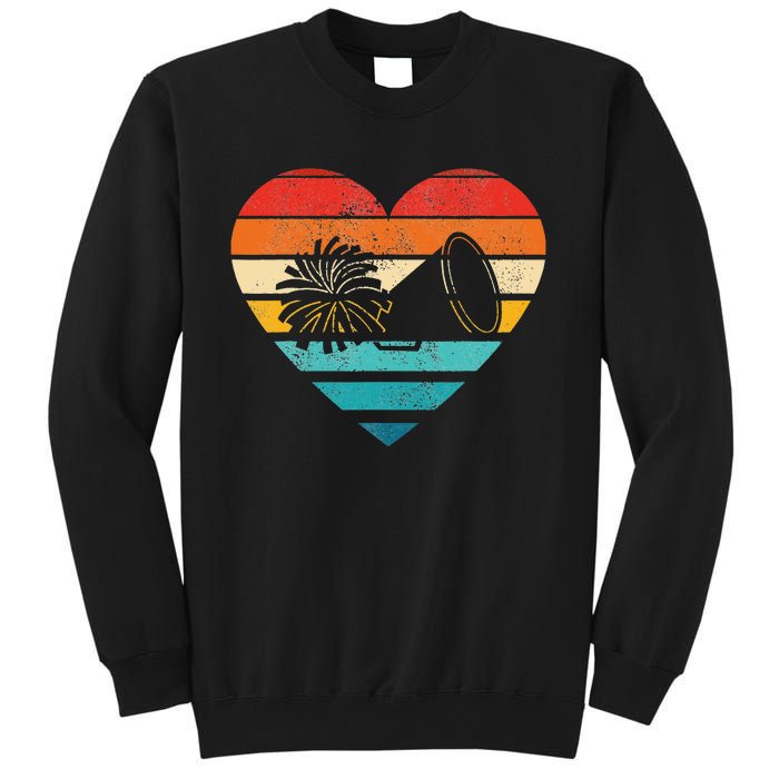 Cheerleading Design Retro Heart Shape Vintage Sweatshirt