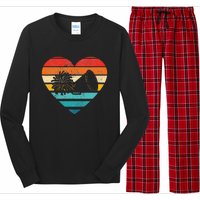 Cheerleading Design Retro Heart Shape Vintage Long Sleeve Pajama Set