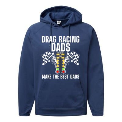 Cool Drag Racing Art For Men Dad Drag Racer Race Car Racing Performance Fleece Hoodie