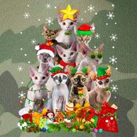 Christmas Devon Rex Cat Funny Xmas Tree Family Matching Gift Legacy Tie Dye Trucker Hat