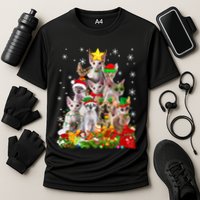 Christmas Devon Rex Cat Funny Xmas Tree Family Matching Gift Performance Shirt