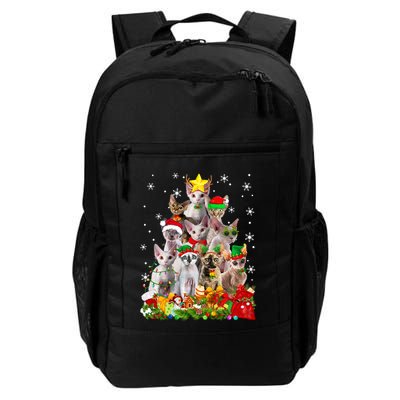Christmas Devon Rex Cat Funny Xmas Tree Family Matching Gift Backpack