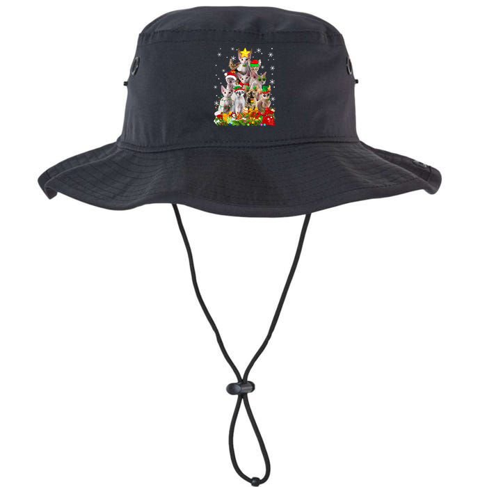 Christmas Devon Rex Cat Funny Xmas Tree Family Matching Gift Bucket Hat
