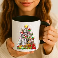 Christmas Devon Rex Cat Funny Xmas Tree Family Matching Gift Mug