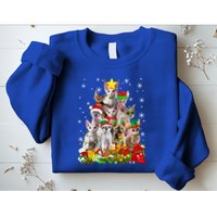 Christmas Devon Rex Cat Funny Xmas Tree Family Matching Gift Sweatshirt