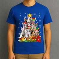 Christmas Devon Rex Cat Funny Xmas Tree Family Matching Gift T-Shirt