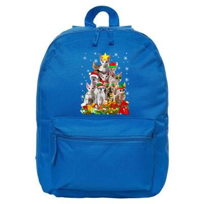 Christmas Devon Rex Cat Funny Xmas Tree Family Matching Gift 16 in Basic Backpack