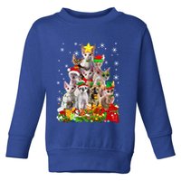 Christmas Devon Rex Cat Funny Xmas Tree Family Matching Gift Toddler Sweatshirt