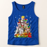Christmas Devon Rex Cat Funny Xmas Tree Family Matching Gift Tank Top