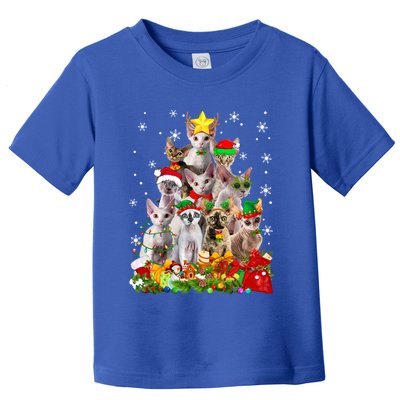 Christmas Devon Rex Cat Funny Xmas Tree Family Matching Gift Toddler T-Shirt