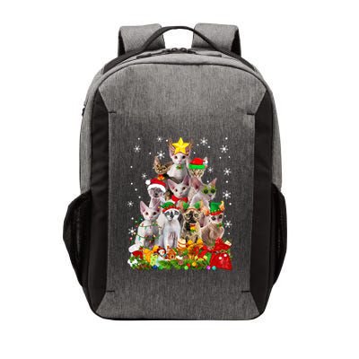 Christmas Devon Rex Cat Funny Xmas Tree Family Matching Gift Vector Backpack