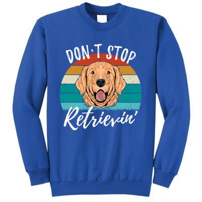 Cute Dog Retro Dont Stop Retrievin Golden Retriever Lovers Cute Gift Tall Sweatshirt