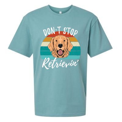 Cute Dog Retro Dont Stop Retrievin Golden Retriever Lovers Cute Gift Sueded Cloud Jersey T-Shirt