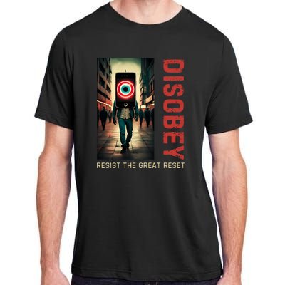 Conservative Disobey Resist The Great Reset Adult ChromaSoft Performance T-Shirt