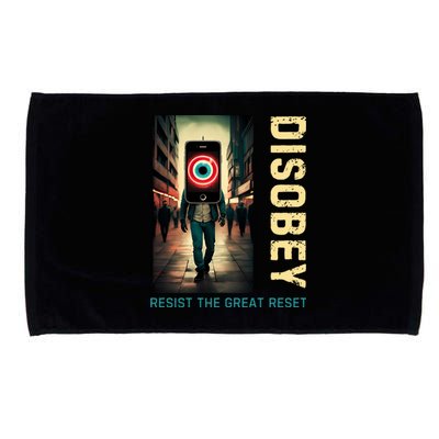 Conservative Disobey Resist The Great Reset Microfiber Hand Towel