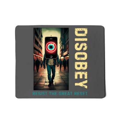 Conservative Disobey Resist The Great Reset Mousepad