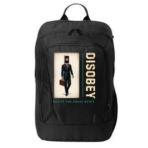 Conservative Disobey Resist The Great Reset City Backpack