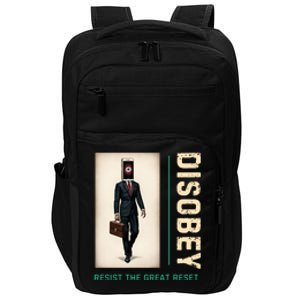 Conservative Disobey Resist The Great Reset Impact Tech Backpack