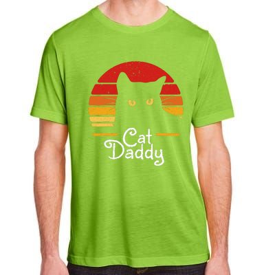 Cat Daddy Retro 70s 80s Black Cat Funny Cat Dad Gifts Adult ChromaSoft Performance T-Shirt