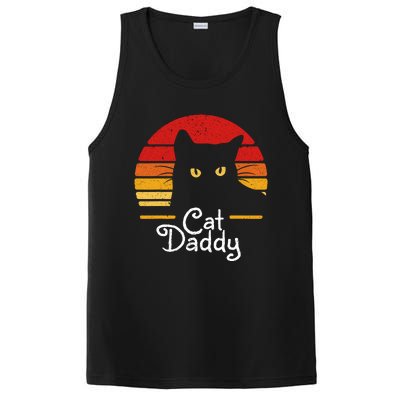 Cat Daddy Retro 70s 80s Black Cat Funny Cat Dad Gifts PosiCharge Competitor Tank