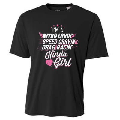 Cute Drag Racing Girl Nitro Lovin Speed Cravin Cooling Performance Crew T-Shirt