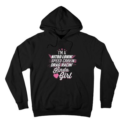 Cute Drag Racing Girl Nitro Lovin Speed Cravin Hoodie