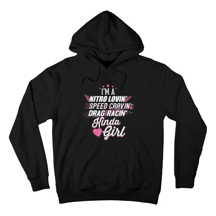 Cute Drag Racing Girl Nitro Lovin Speed Cravin Hoodie