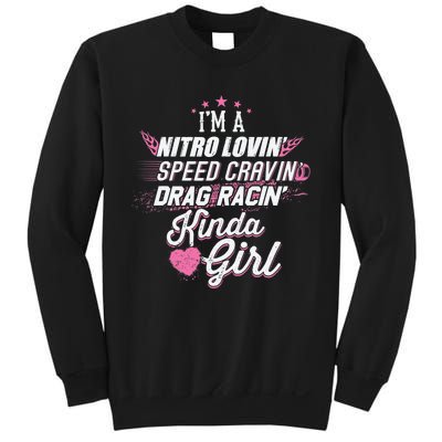 Cute Drag Racing Girl Nitro Lovin Speed Cravin Sweatshirt