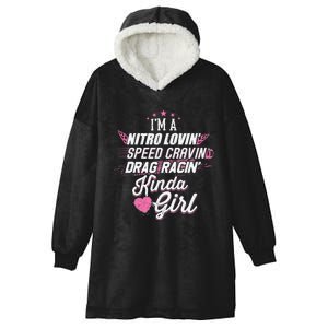 Cute Drag Racing Girl Nitro Lovin Speed Cravin Hooded Wearable Blanket