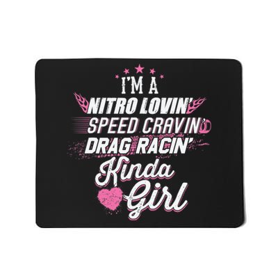 Cute Drag Racing Girl Nitro Lovin Speed Cravin Mousepad