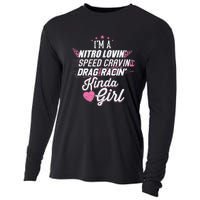 Cute Drag Racing Girl Nitro Lovin Speed Cravin Cooling Performance Long Sleeve Crew