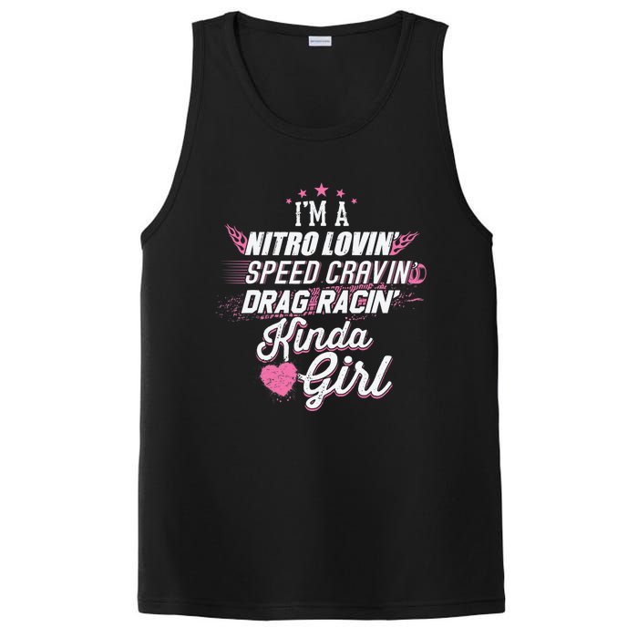 Cute Drag Racing Girl Nitro Lovin Speed Cravin PosiCharge Competitor Tank