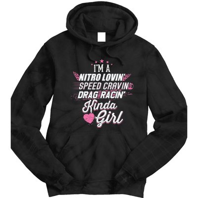 Cute Drag Racing Girl Nitro Lovin Speed Cravin Tie Dye Hoodie