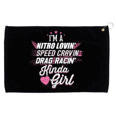 Cute Drag Racing Girl Nitro Lovin Speed Cravin Grommeted Golf Towel