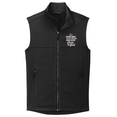 Cute Drag Racing Girl Nitro Lovin Speed Cravin Collective Smooth Fleece Vest