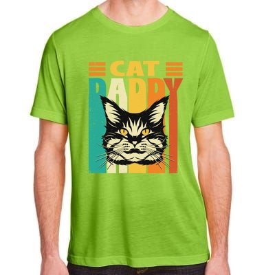 Cat Daddy Retro Vintage FatherS Day Pet Lover Adult ChromaSoft Performance T-Shirt