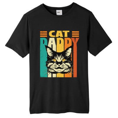 Cat Daddy Retro Vintage FatherS Day Pet Lover Tall Fusion ChromaSoft Performance T-Shirt