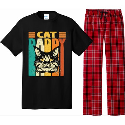 Cat Daddy Retro Vintage FatherS Day Pet Lover Pajama Set