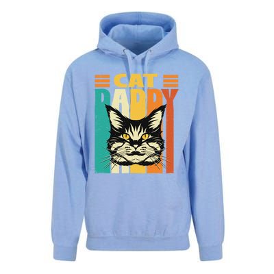 Cat Daddy Retro Vintage FatherS Day Pet Lover Unisex Surf Hoodie