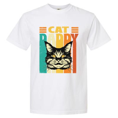 Cat Daddy Retro Vintage FatherS Day Pet Lover Garment-Dyed Heavyweight T-Shirt