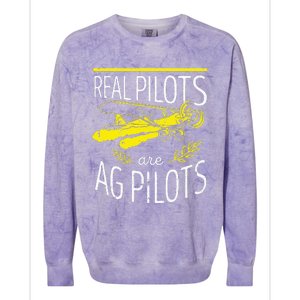 Crop Duster Real Pilots Are AG Pilots Colorblast Crewneck Sweatshirt