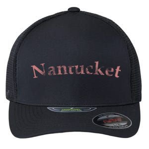 Classic Distressed Red Nantucket Gift Flexfit Unipanel Trucker Cap