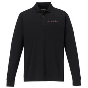 Classic Distressed Red Nantucket Gift Performance Long Sleeve Polo