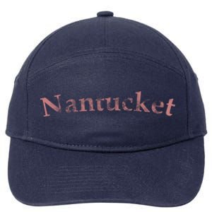 Classic Distressed Red Nantucket Gift 7-Panel Snapback Hat