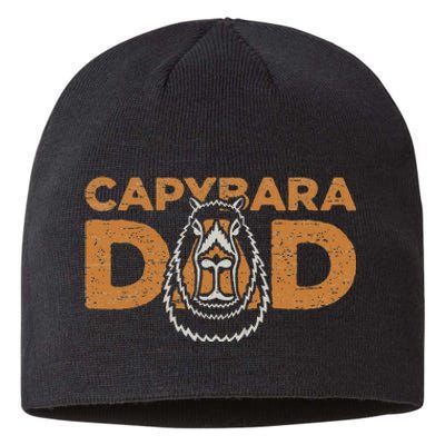 Capybara Dad Rodent Animals Vintage Capybaras   Sustainable Beanie