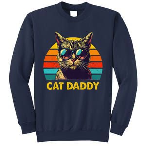 Cat Daddy Retro Cat Sunglasses Cool Cat Dad For Fathers Day Sweatshirt